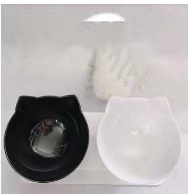 Ciotola Doppia Inclinata per Gatti 15° – Antirigurgito, Base Antiscivolo, Design Ergonomico Proteggi Collo