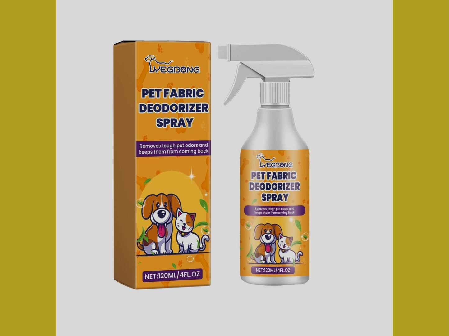 Spray Deodorante per Tessuti – Neutralizza Odori di Animali (Lunga Durata)/Pet Fabric Deodorizer Spray – Neutralizes Pet Odors (Long-Lasting Freshness)