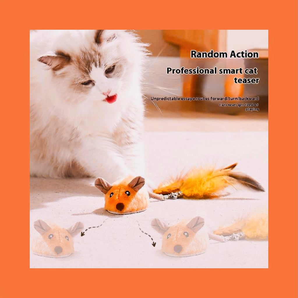 Topolino Elettrico Interattivo per Gatti – Gioco Movimento Anti‑Noia /Electric Interactive Mouse Cat Toy – Moving Toy for Boredom Relief