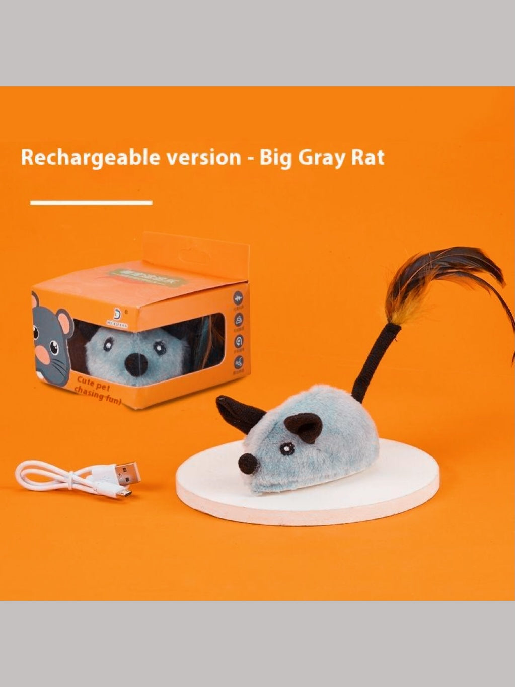 Topolino Elettrico Interattivo per Gatti – Gioco Movimento Anti‑Noia /Electric Interactive Mouse Cat Toy – Moving Toy for Boredom Relief