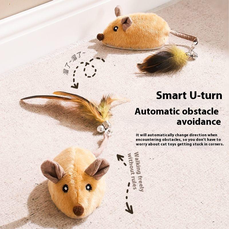 Topolino Elettrico Interattivo per Gatti – Gioco Movimento Anti‑Noia /Electric Interactive Mouse Cat Toy – Moving Toy for Boredom Relief
