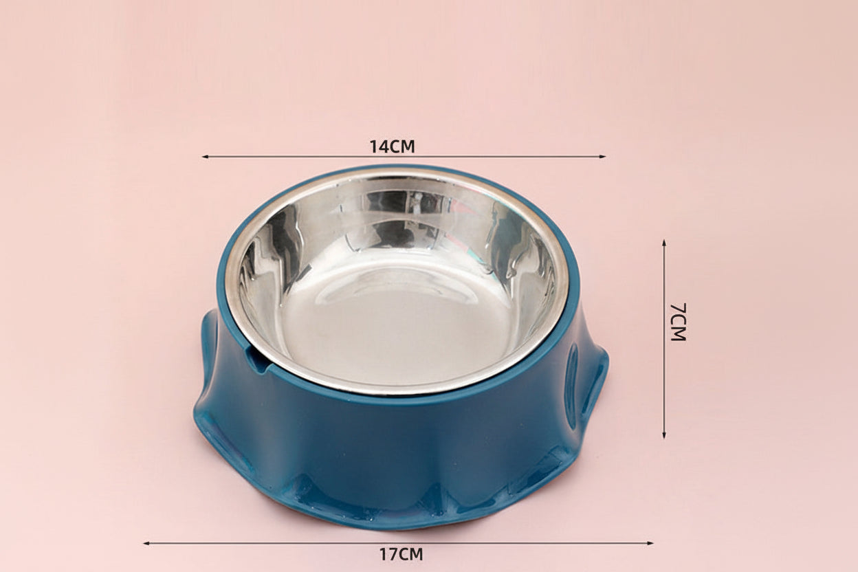 Ciotola in Acciaio Inox per Cani e Gatti – Antiscivolo (Cibo e Acqua)/Stainless Steel Pet Bowl for Cats & Dogs – Non-Slip (Food & Water)